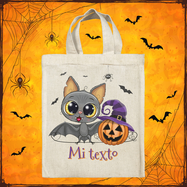 Bolsa tote bag de Halloween personalizada - Murciélago
