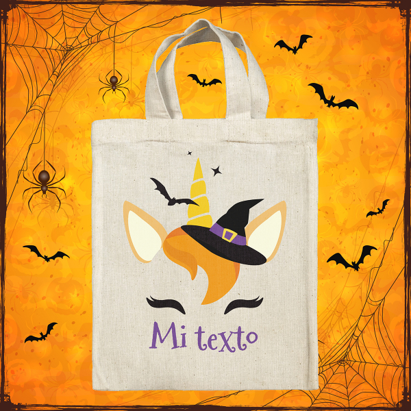 Bolsa tote bag de Halloween personalizada - Unicornio