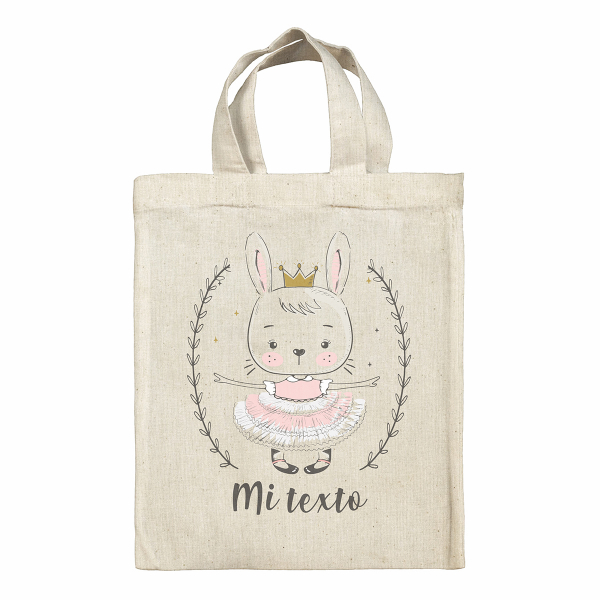 Bolsa tote bag de Pascua personalizada - Coneja bailarina