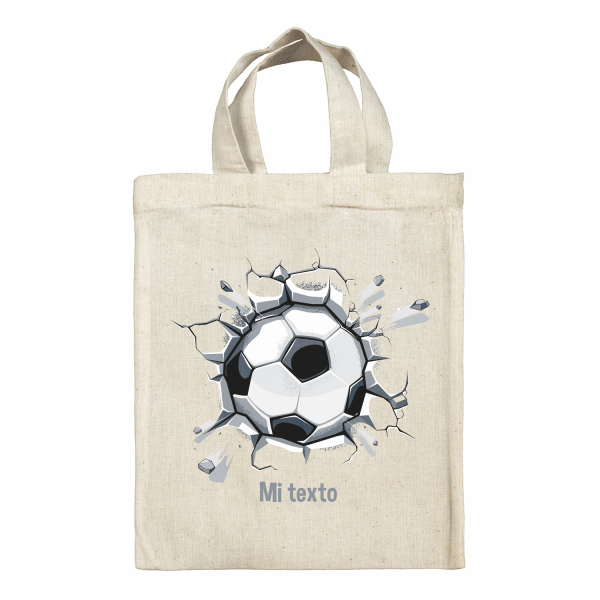 Bolsa tote bag para fiambrera personalizada - Balón de fútbol