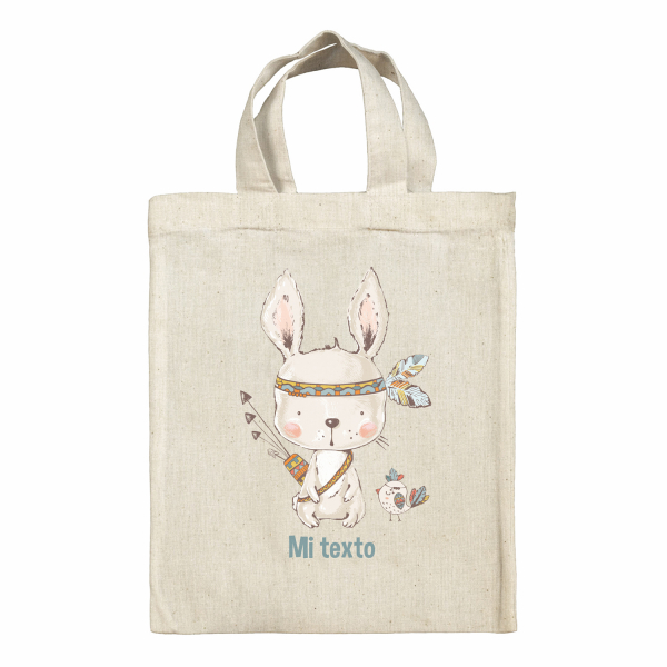 Bolsa tote bag para fiambrera personalizada - Conejo indio