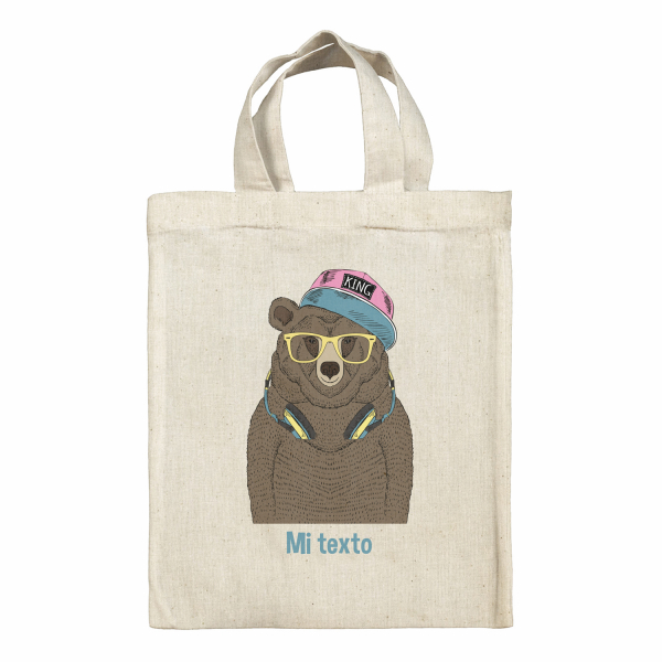 Bolsa tote bag para fiambrera personalizada - Oso música