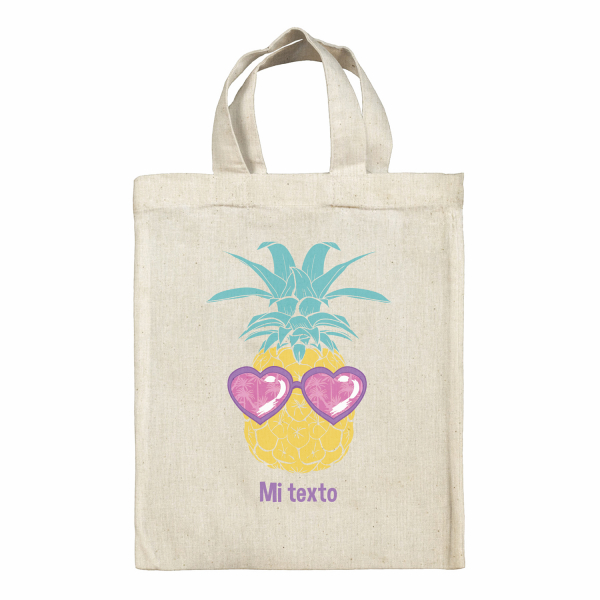 Bolsa tote bag para fiambrera personalizada - Piña