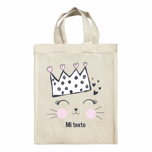 Bolsa tote bag para fiambrera personalizada - Reina de los gatos