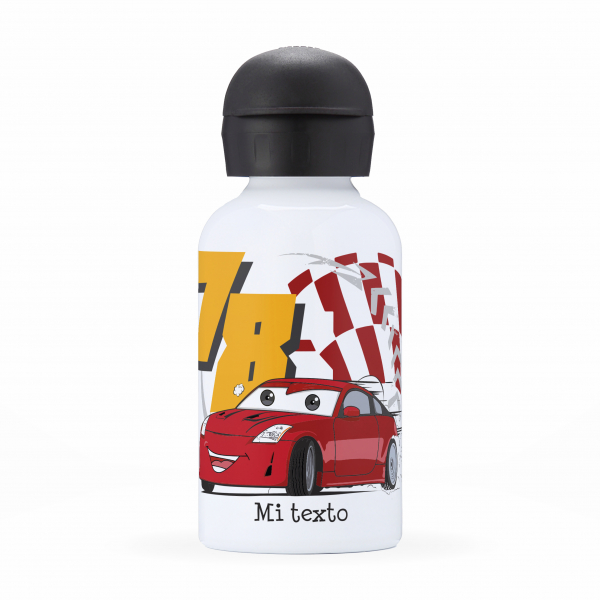 Cantimplora isotérmica personalizada para niños - Coche de carreras