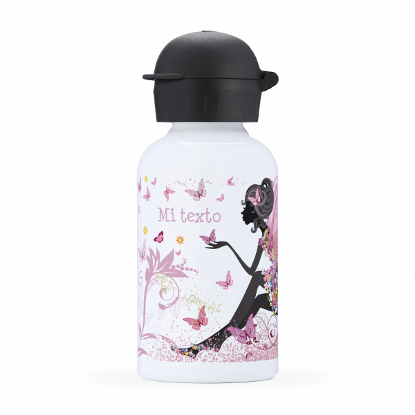 Cantimplora isotérmica personalizada para niños - Hada y mariposas