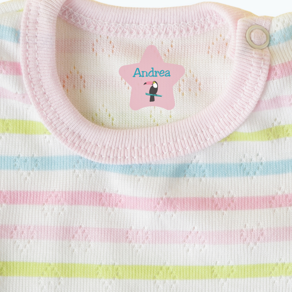 Etiquetas termoadhesivas con forma de estrella para ropa