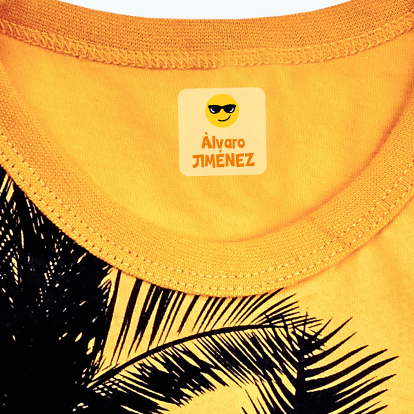 Etiquetas termoadhesivas cuadradas para ropa