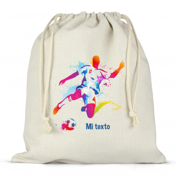 Mochila saco de cuerdas para fiambrera personalizada - Futbolista