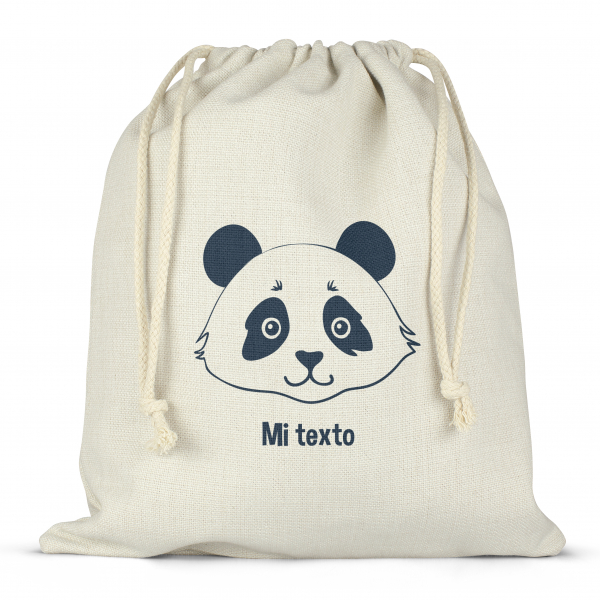 Mochila saco de cuerdas para fiambrera personalizada - Panda