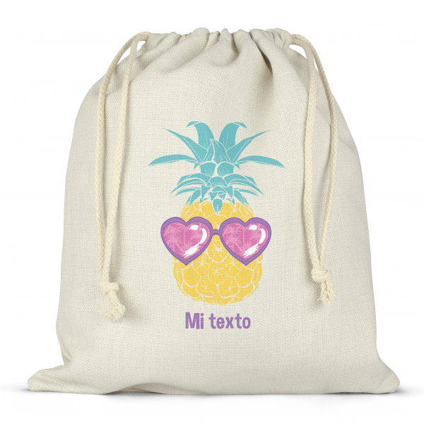 Mochila saco de cuerdas para fiambrera personalizada - Piña