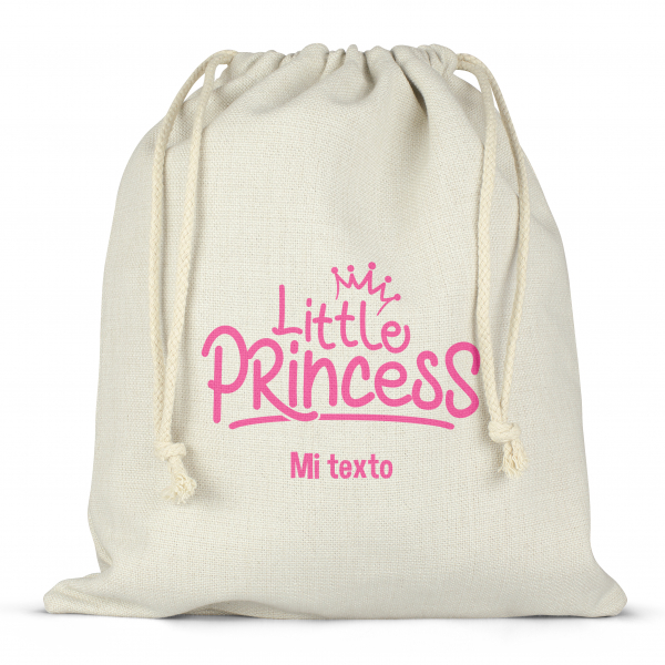 Mochila saco de cuerdas para fiambrera personalizada - Princesita