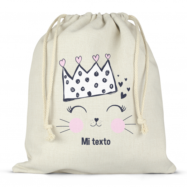 Mochila saco de cuerdas para fiambrera personalizada - Reina de los gatos
