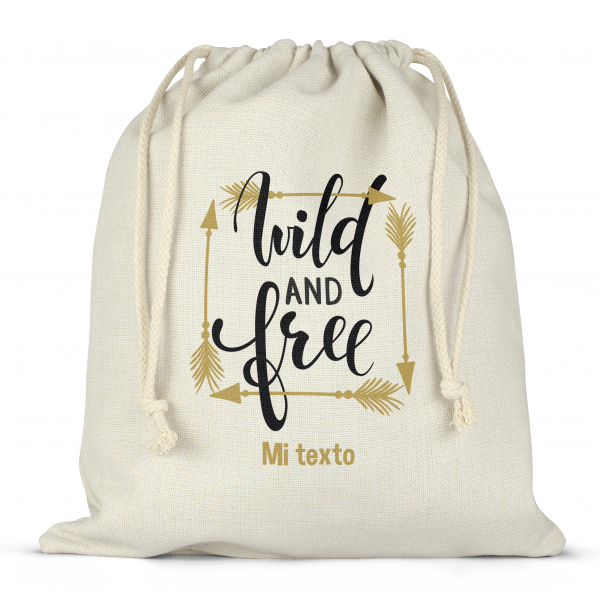 Mochila saco de cuerdas para fiambrera personalizada - Wild and Free