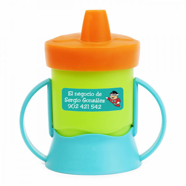 Pegatinas rectangulares de 3 líneas