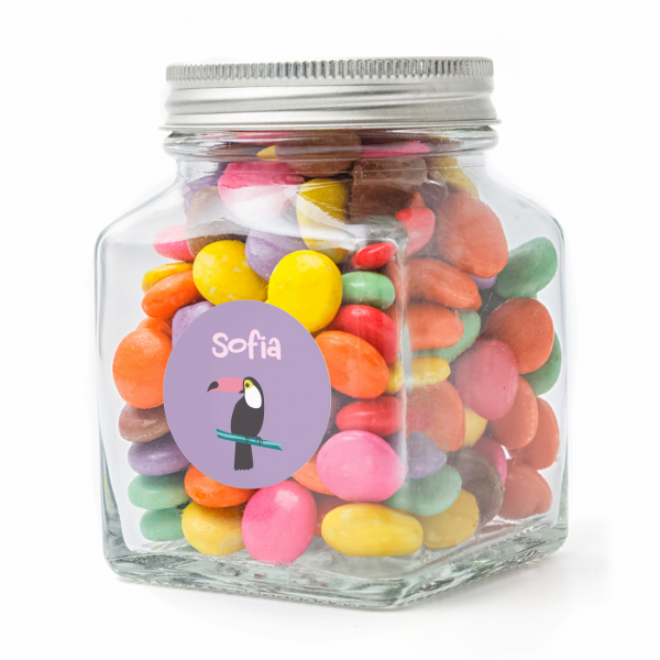 Pegatinas redondas de 1 línea