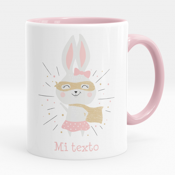 Taza personalizada - Coneja superheroína