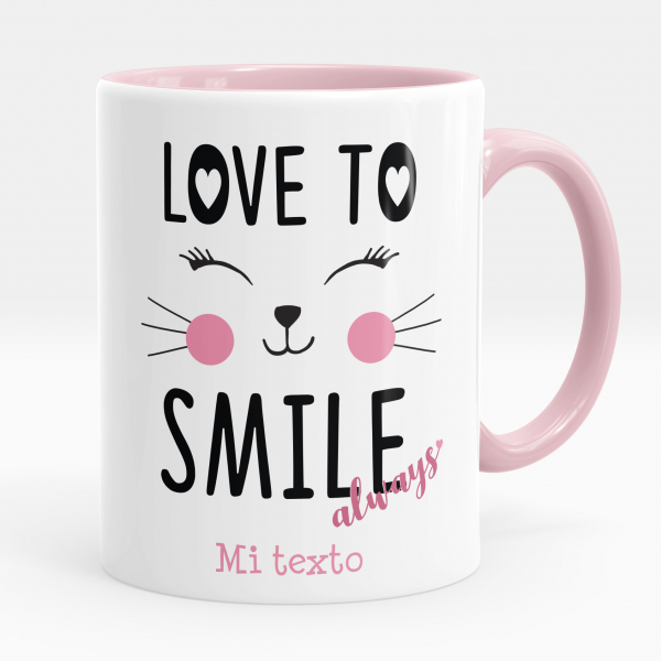Taza personalizada - Love to smile always