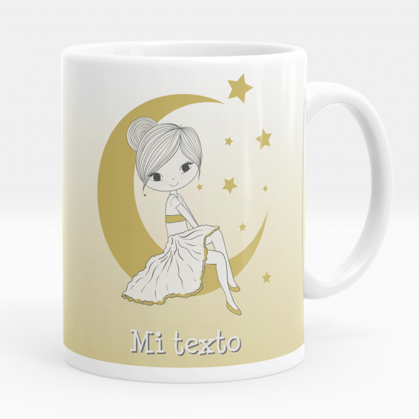 Taza personalizada - Niña luna