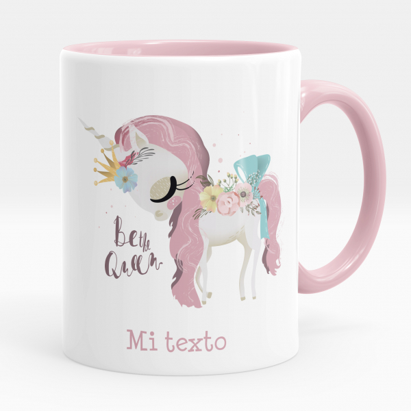 Taza personalizada - Unicornio Be the Queen