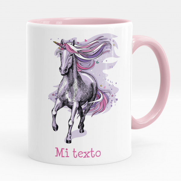 Taza personalizada - Unicornio violeta