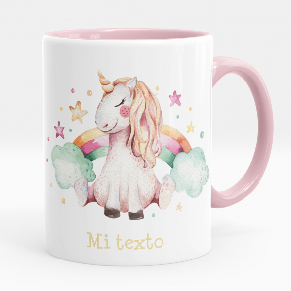 Taza personalizada - Unicornio y nubes