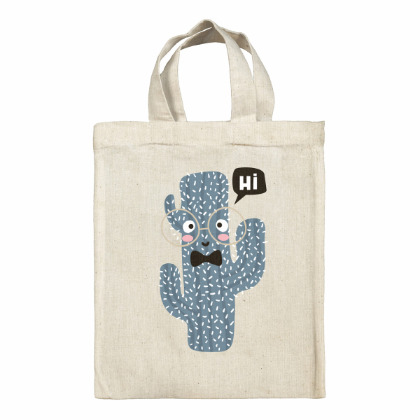 Bolsa tote bag infantil para fiambrera - bento - fiambrera con diseño de cactus
