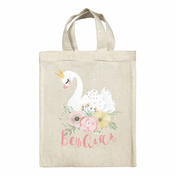 Bolsa tote bag infantil para fiambrera - bento - fiambrera con diseño de cisne Be the Queen