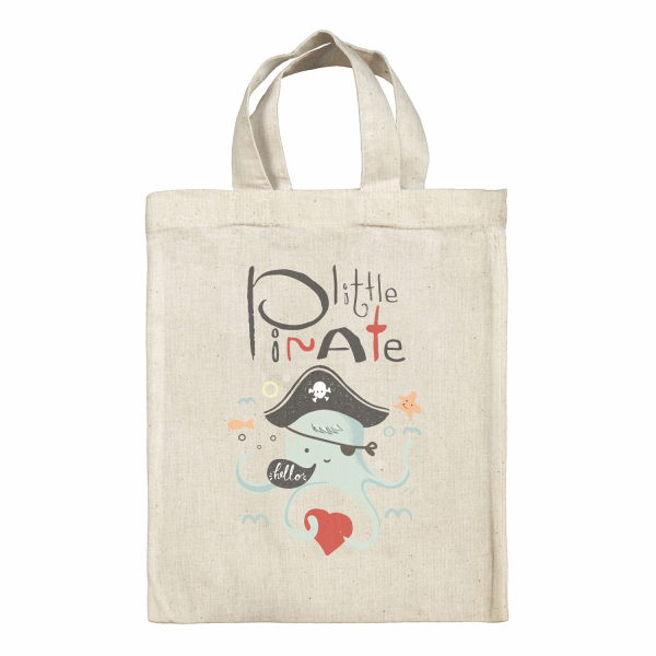 Bolsa tote bag infantil para fiambrera - bento - fiambrera con diseño de pequeño pirata