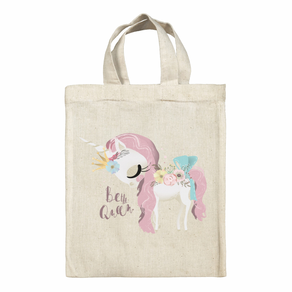 Bolsa tote bag infantil para fiambrera - bento - fiambrera con diseño de unicornio Be the Queen