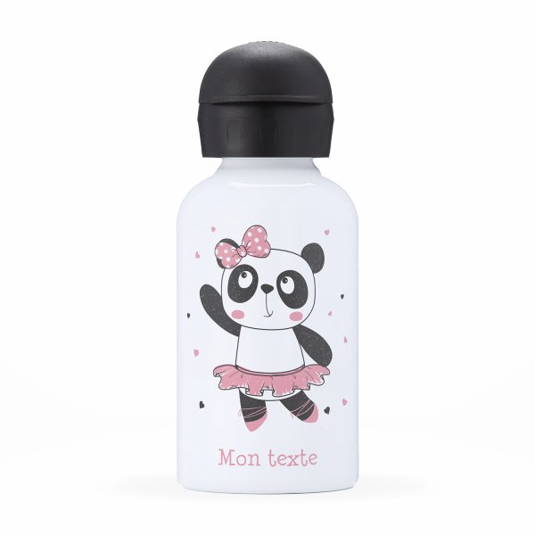 Botella isotérmica personalizada para niños con diseño de bailarina panda