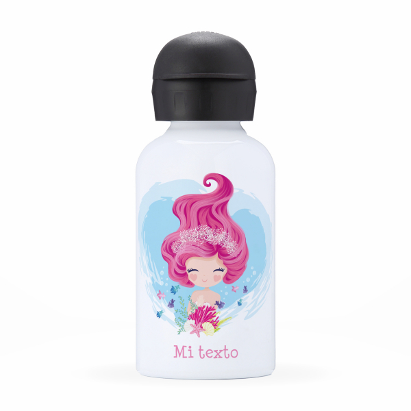 Botella isotérmica personalizada para niños con diseño de sirena