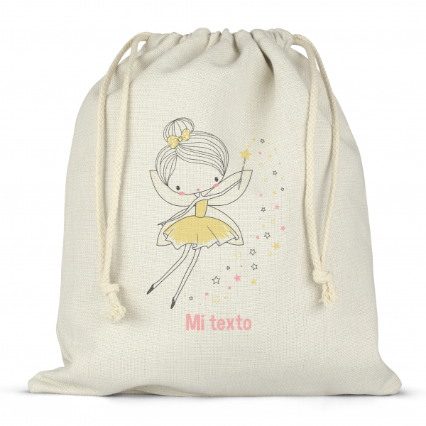 Mochila saco de cuerdas personalizable para la fiambrera - bento - fiambrera con diseño de hada