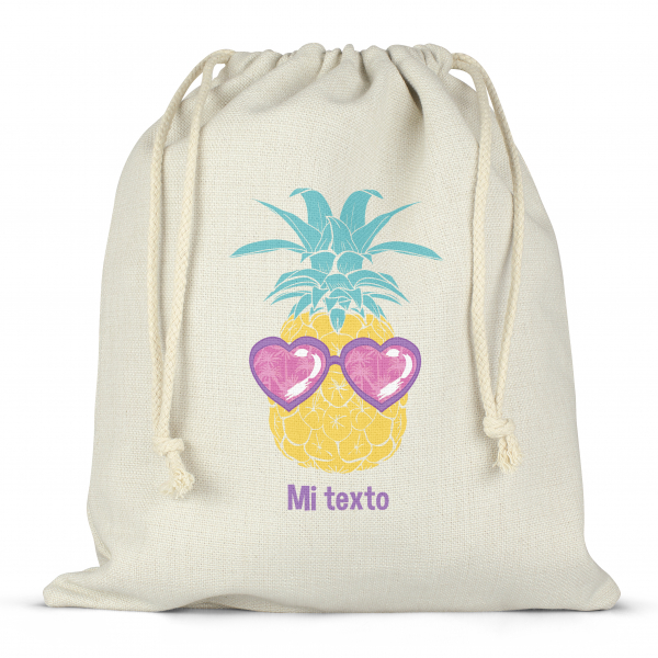 Mochila saco de cuerdas personalizable para la fiambrera - bento - fiambrera con diseño de piña