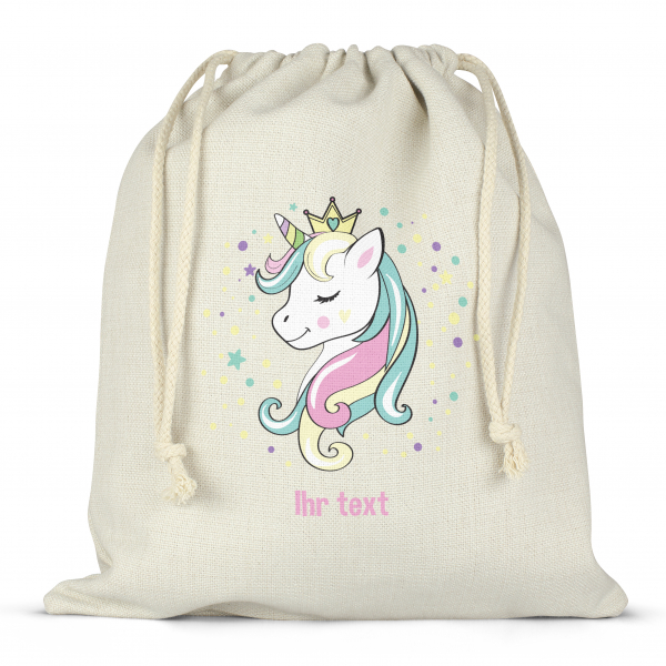 Mochila saco de cuerdas personalizable para la fiambrera - bento - fiambrera con diseño de princesa unicornio