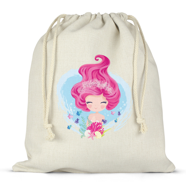 Mochila saco de cuerdas para la fiambrera - bento - fiambrera con diseño de sirena