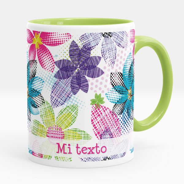 Taza personalizada - Flores multicolores